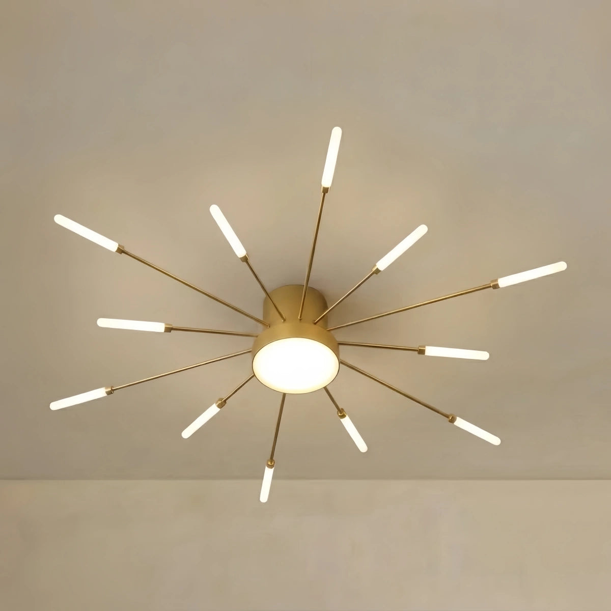 Nebula Modern Firework Ceiling Light – Gold/Black for Bedroom Dining Room Living Room