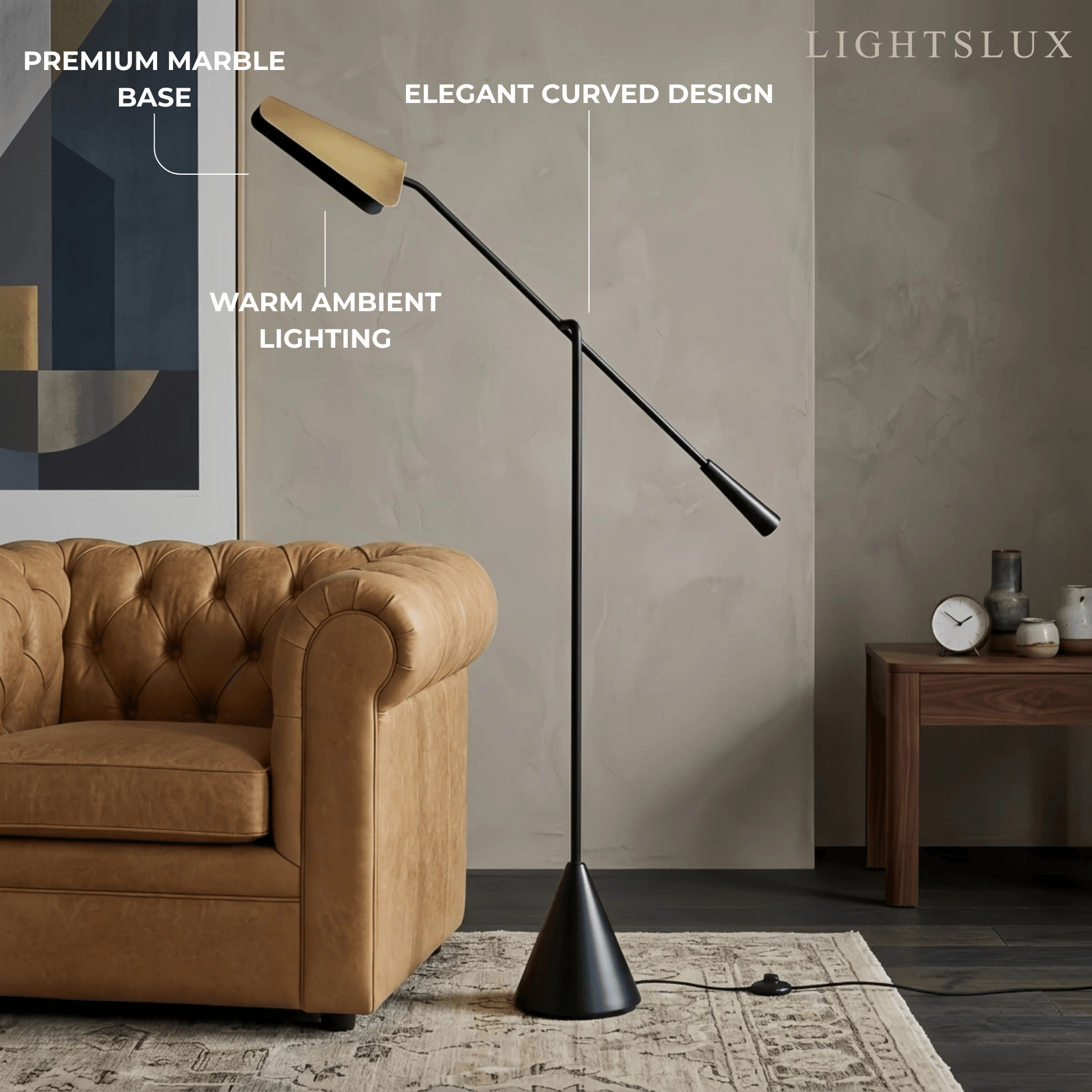 Arcato Minimalist Triangle Floor Lamp