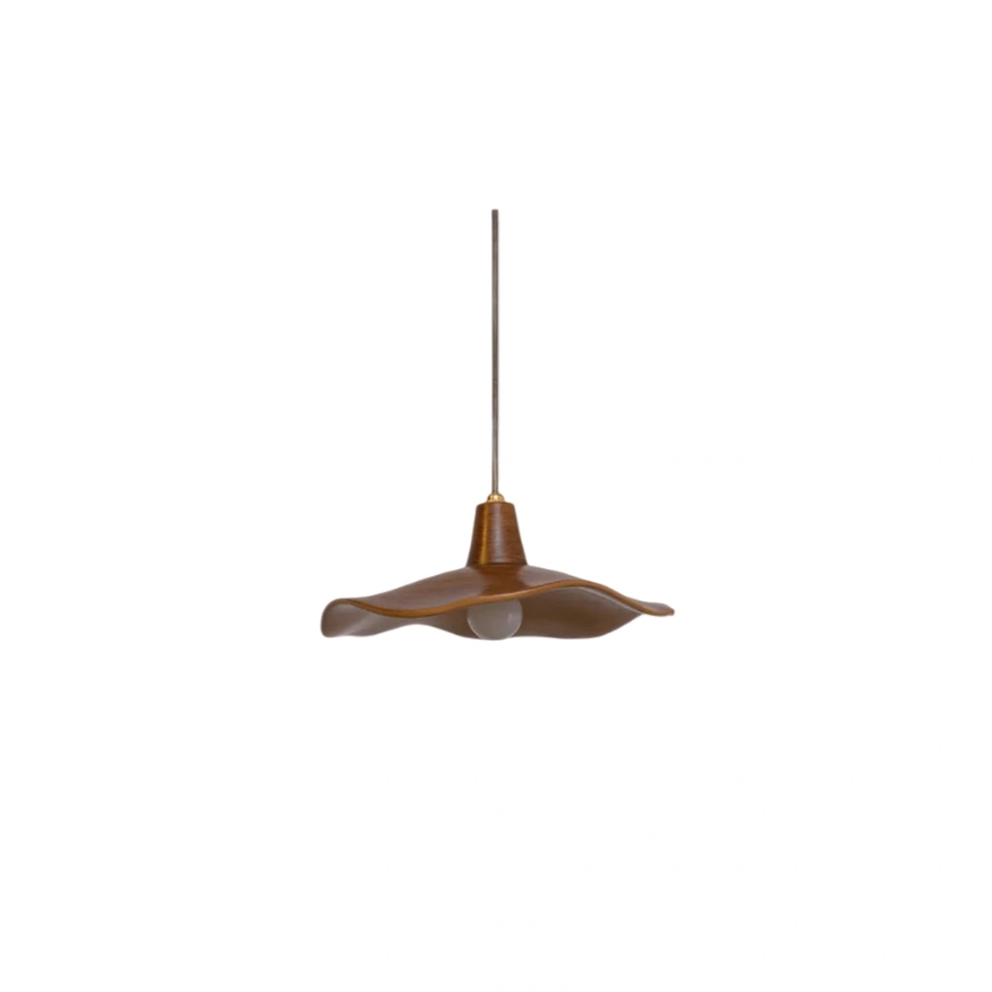Wave Pendant Light – Mahogany Resin & Metal Design