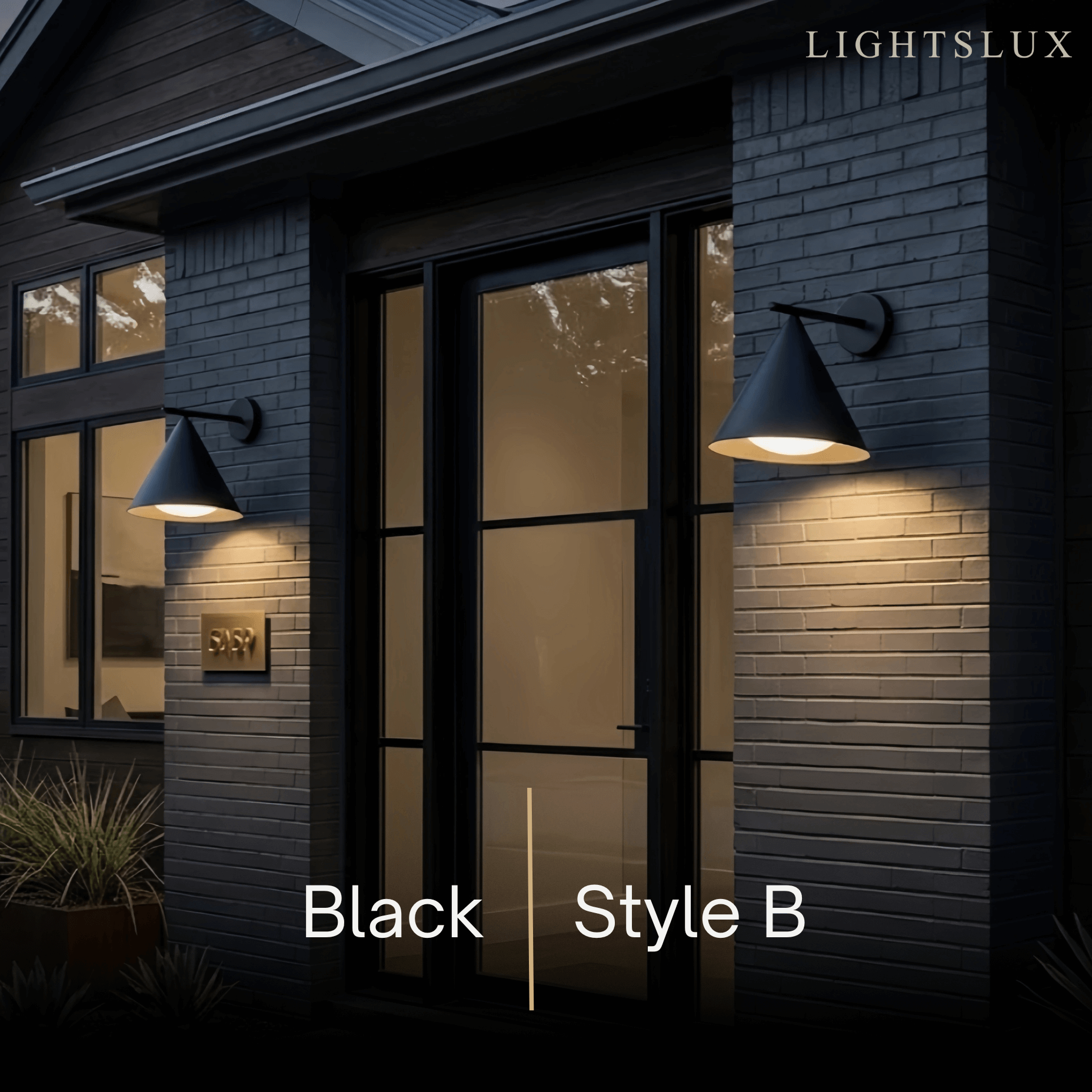 Irondale Minimalist Conical Outdoor Wall Lamp