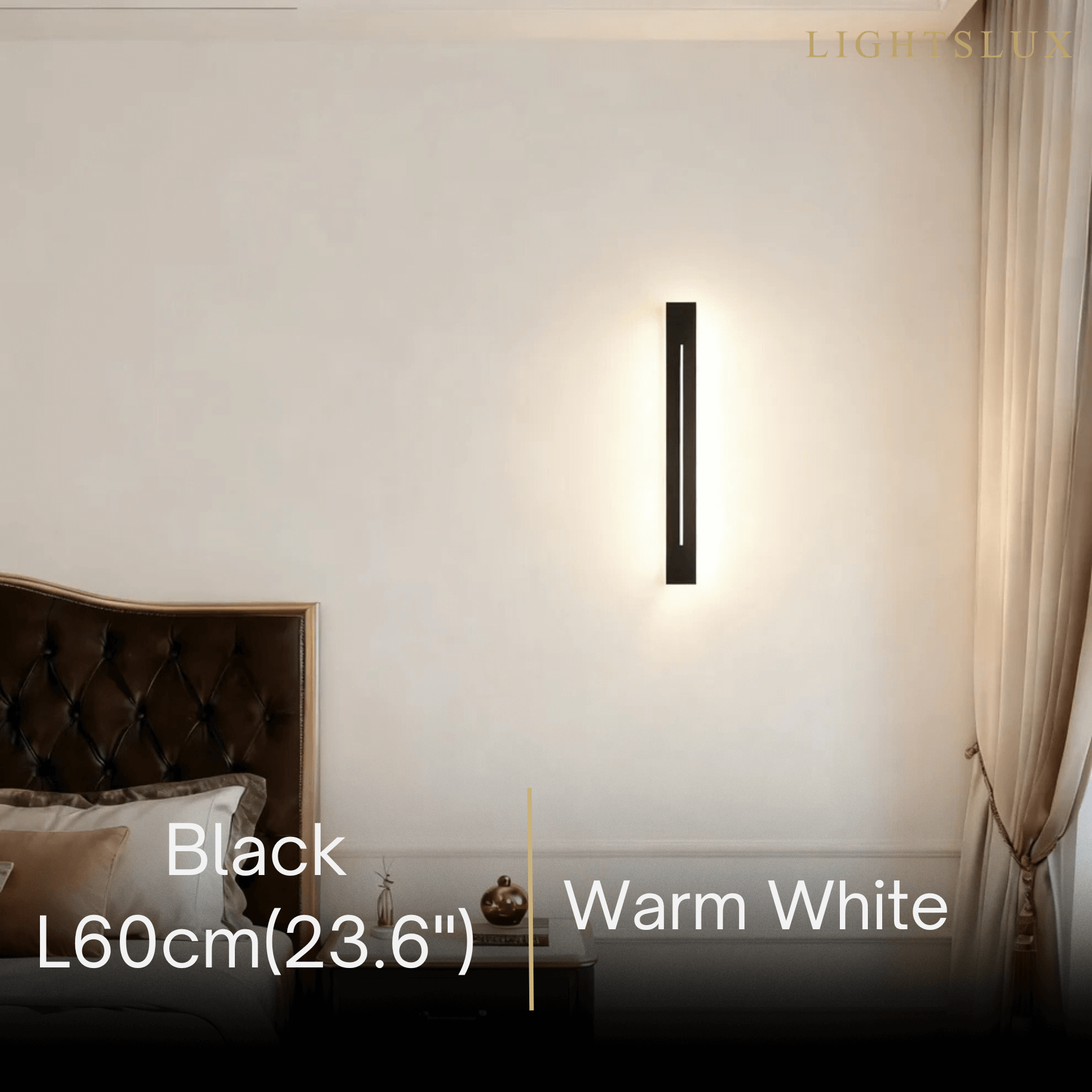 Arcato Minimalist LED Wall Lamp – Black/Gold for Bedroom