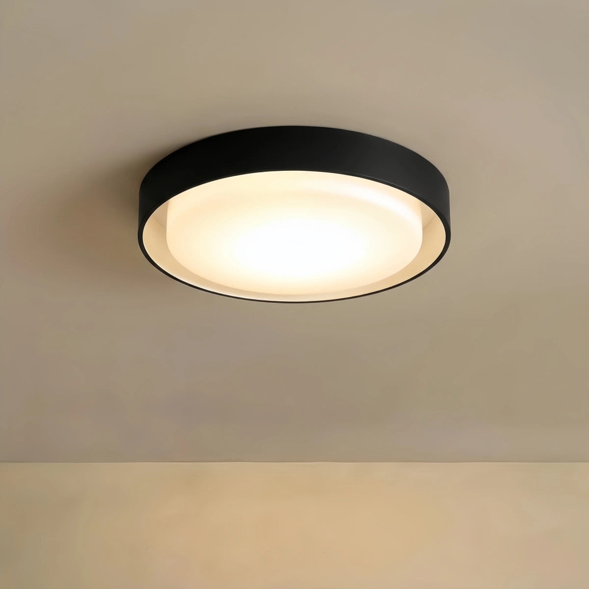 Embrace Modern Black Outdoor Ceiling Lights Metal Acrylic Round Outdoor