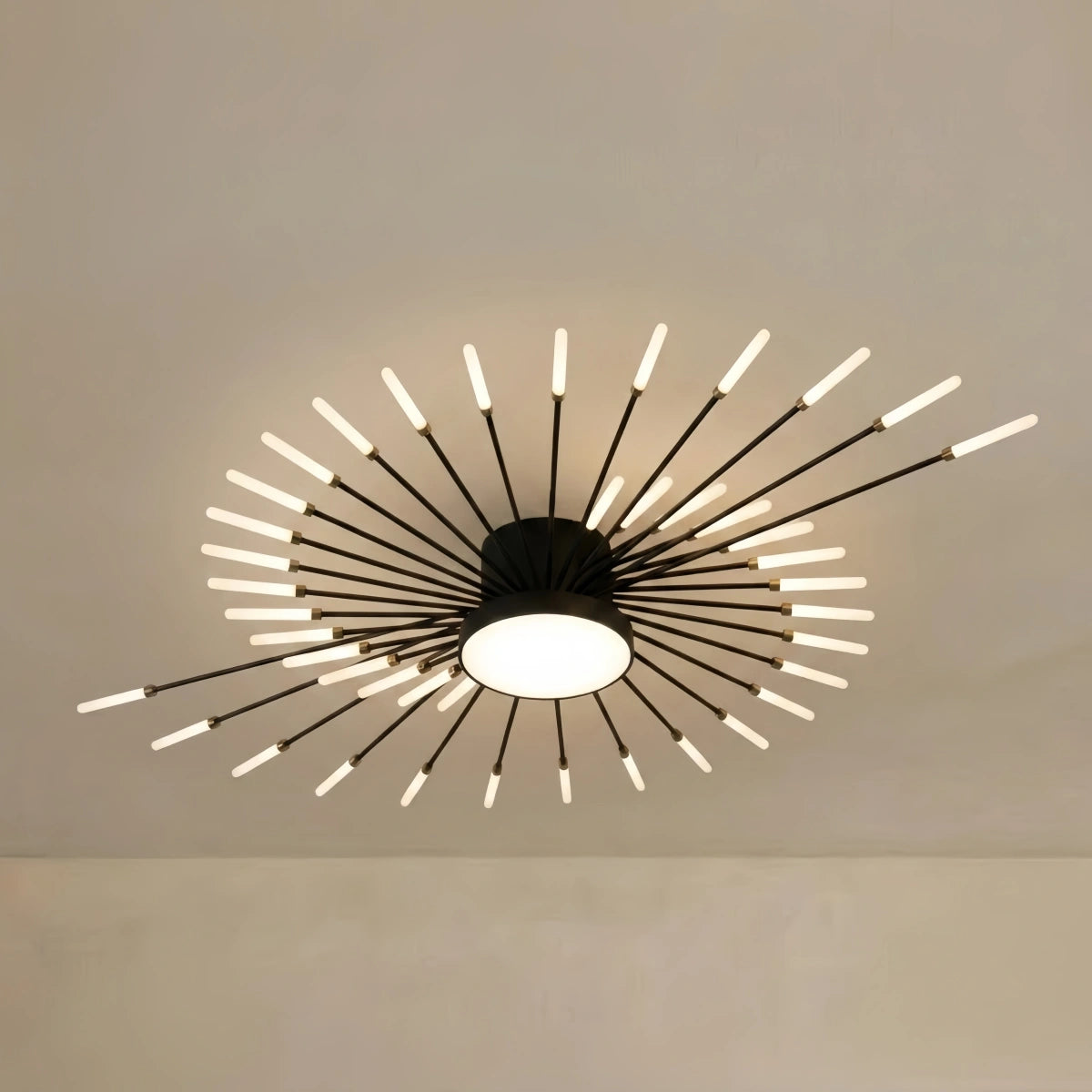 Nebula Modern Firework Ceiling Light – Gold/Black for Bedroom Dining Room Living Room