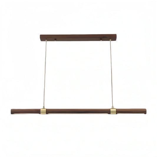 Arcato Modern Walnut Linear Pendant Light