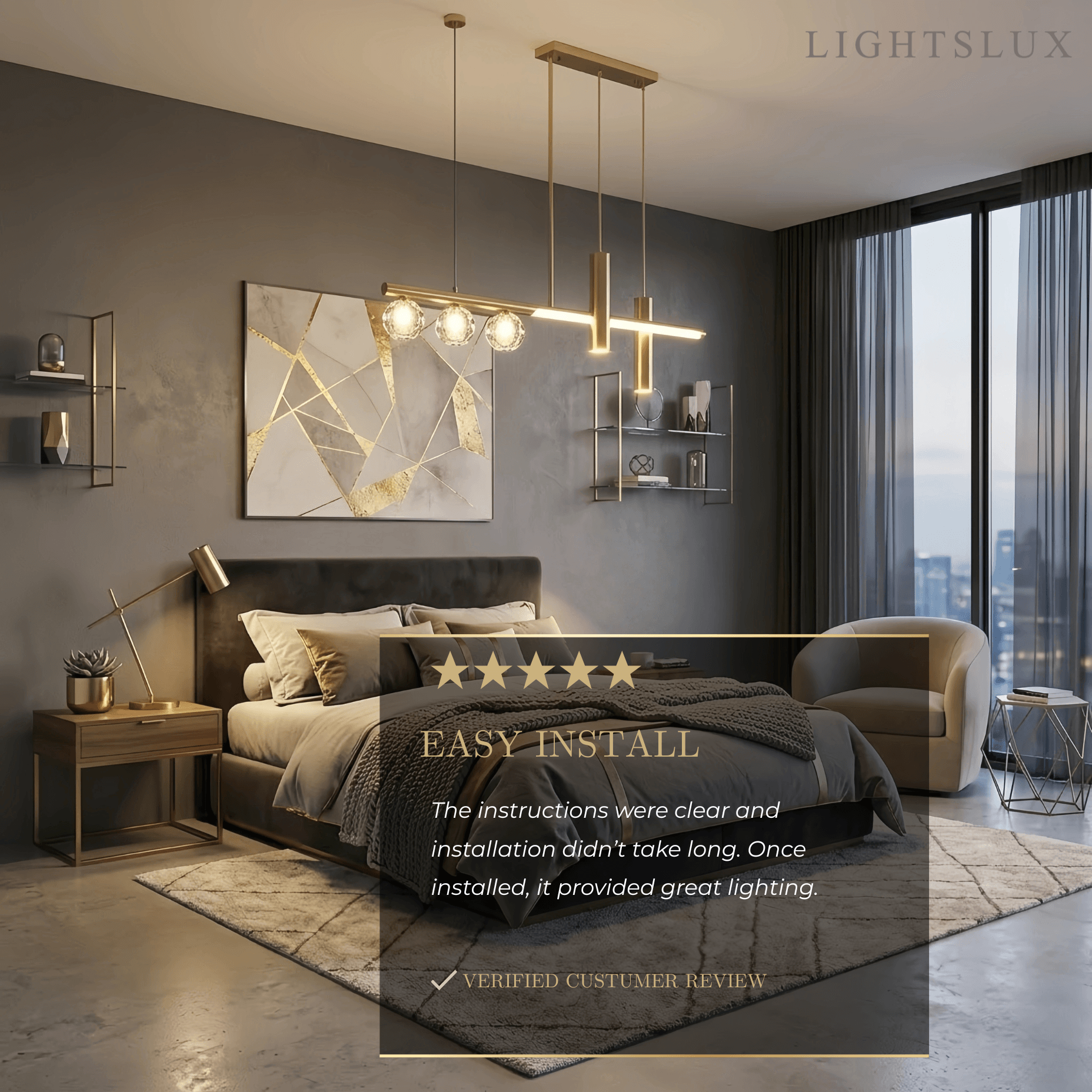 Excelis Modern Crystal Pendant Light