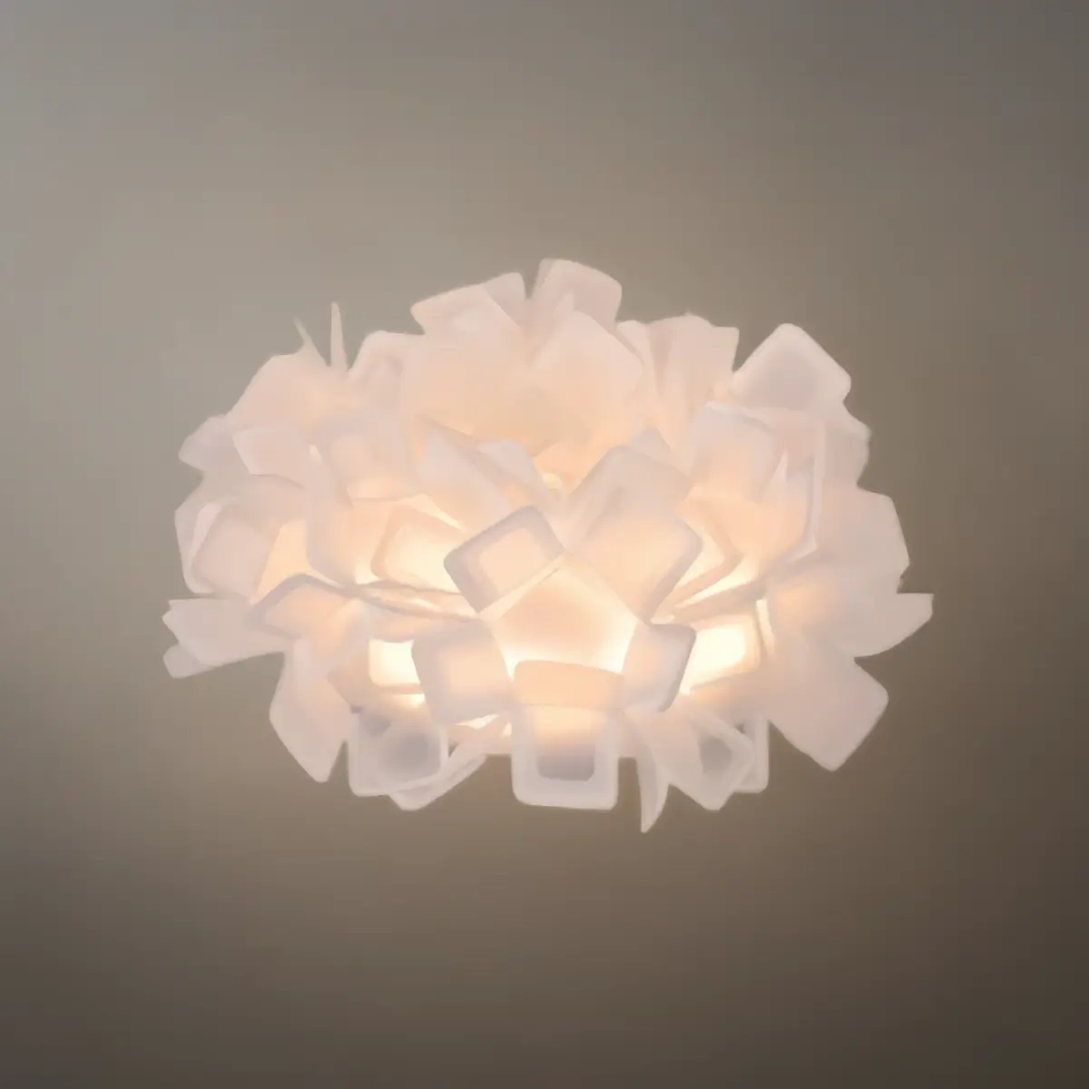 Lunara Art Deco Acrylic Ceiling Light - White Floral Design for Living Room