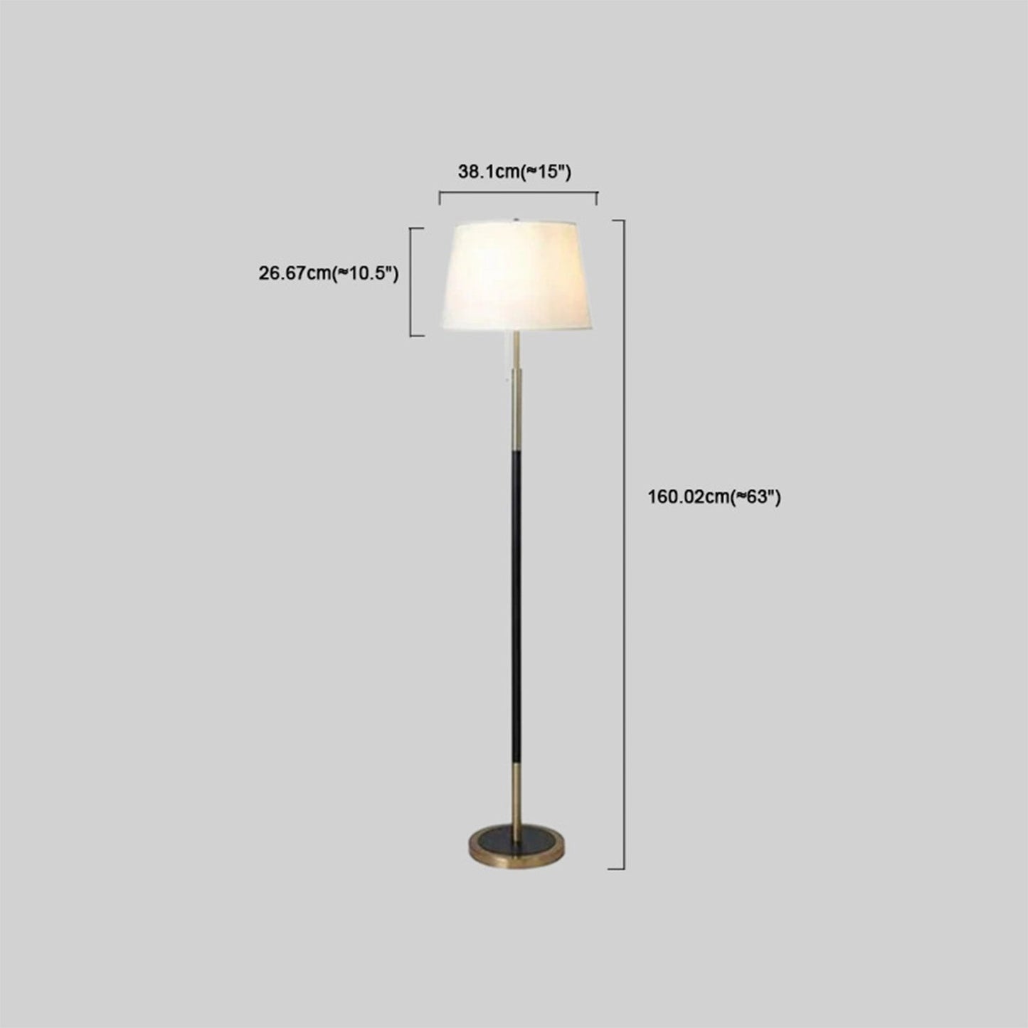 Floor Lamp — Metal Frame with Warm Glow Indoor