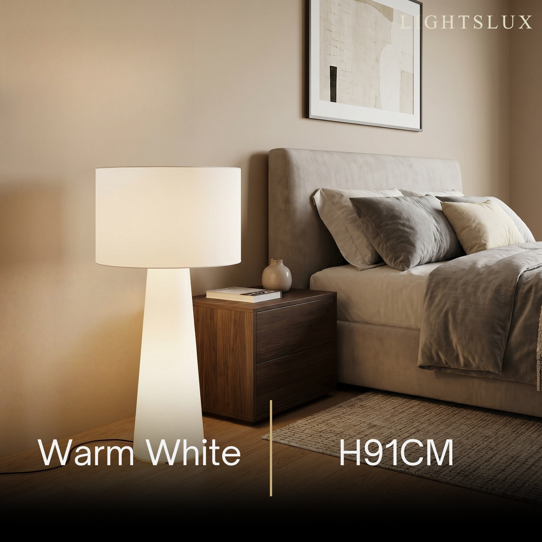 Lunara Minimalist Cylindrical Floor Lamp