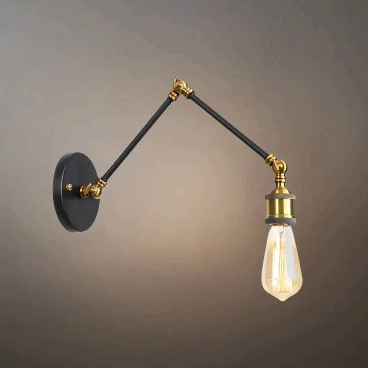 Vintage Minimalist Wall Lamp – Adjustable Tapered Metal