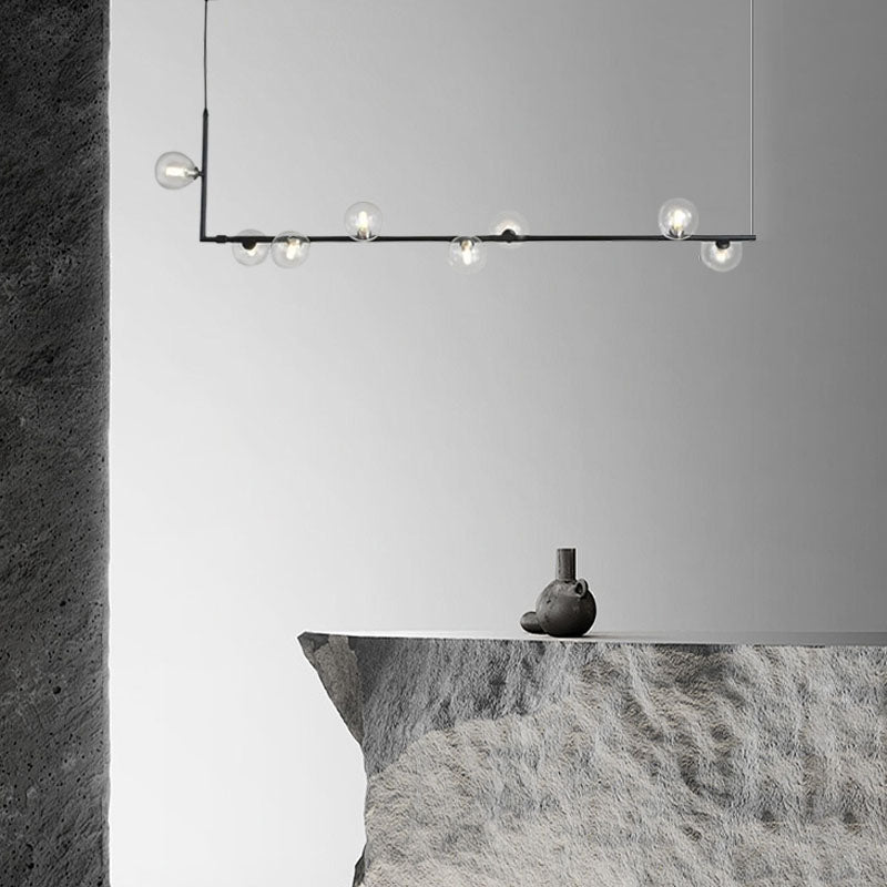 Nebula Minimalist Linear Pendant Light - Black
