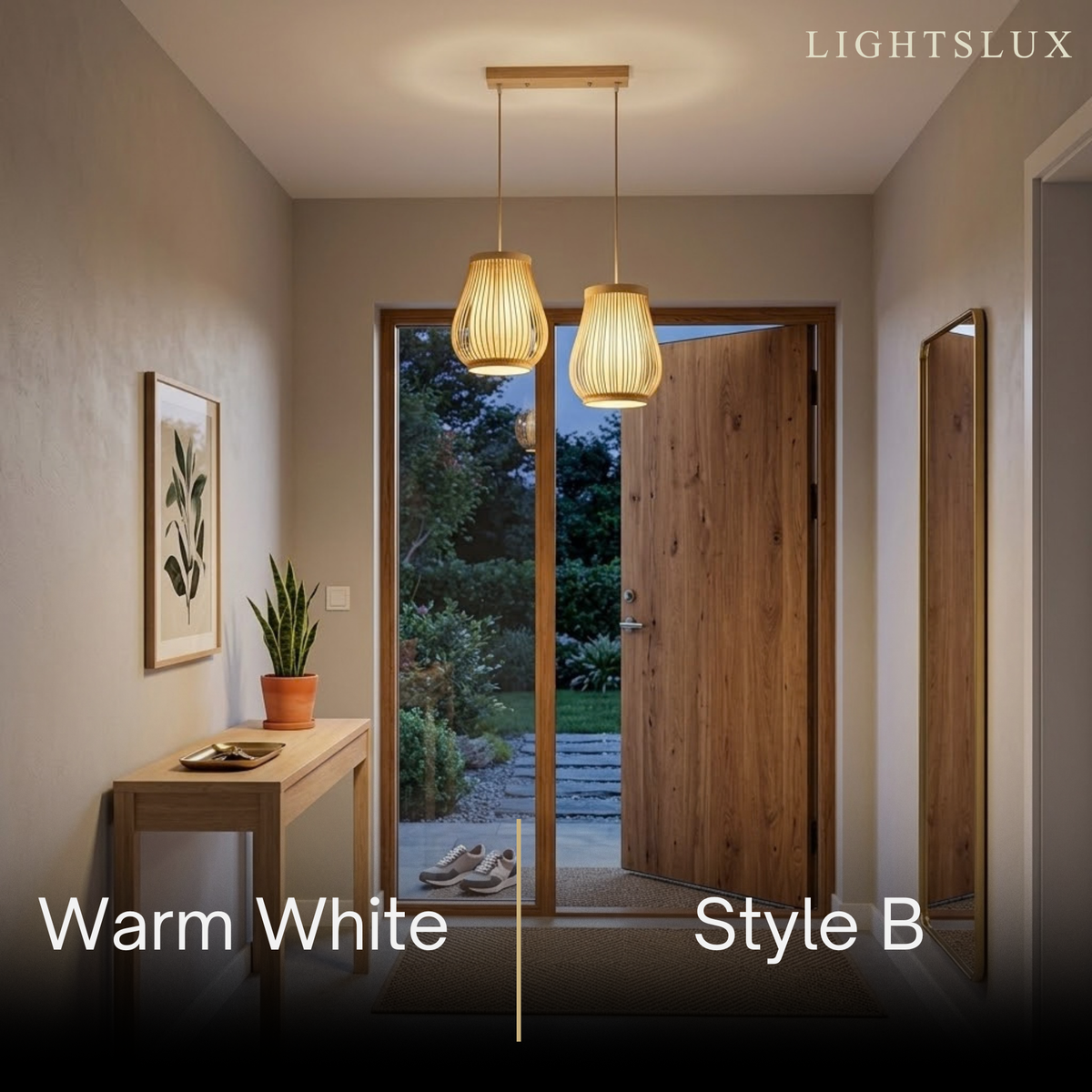 Bamburo Rustic Handwoven Rattan Pendant Light -- Natural Texture for Dining Room