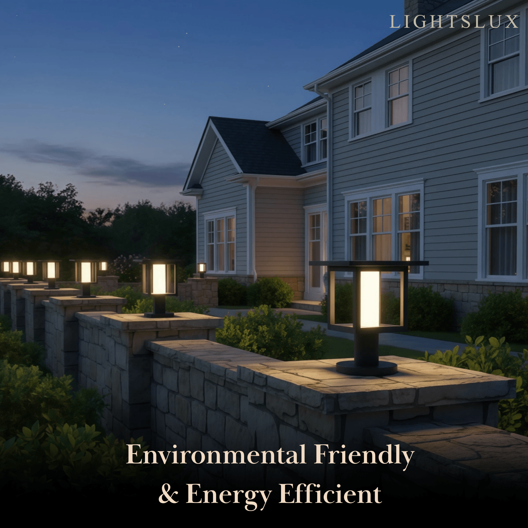 Modern Solar Pathway Lights - Black Metal Lantern Design