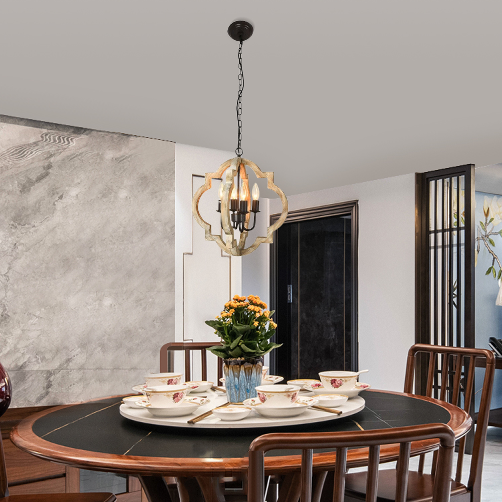 Wood Chandelier for Dining Room