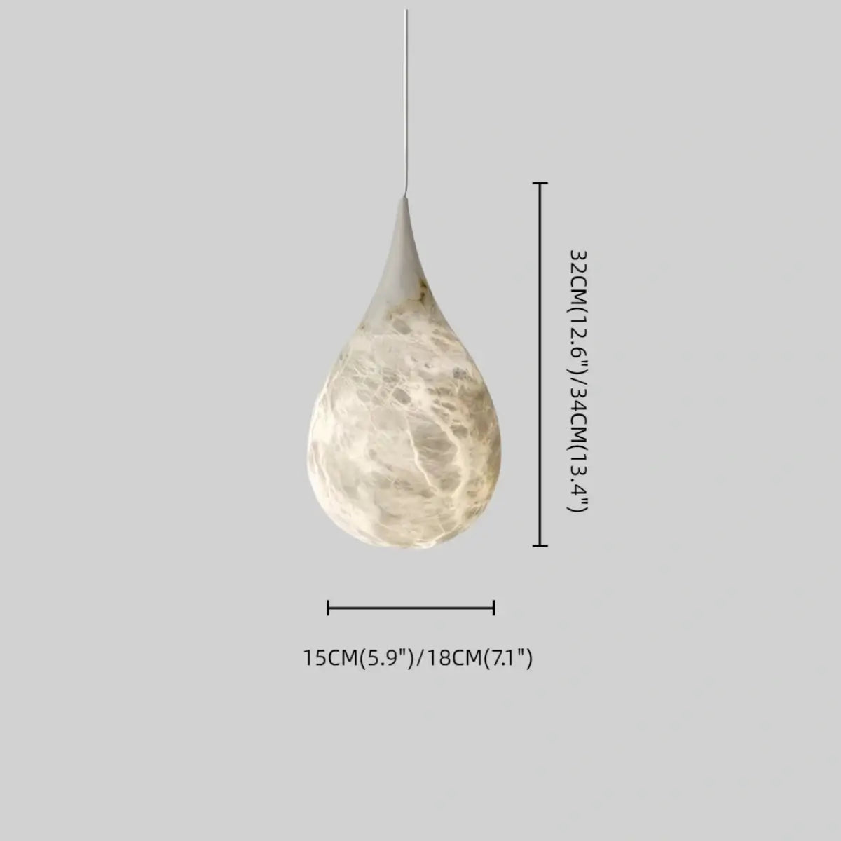 Excelis Light Luxury Alabaster Teardrop Lamp
