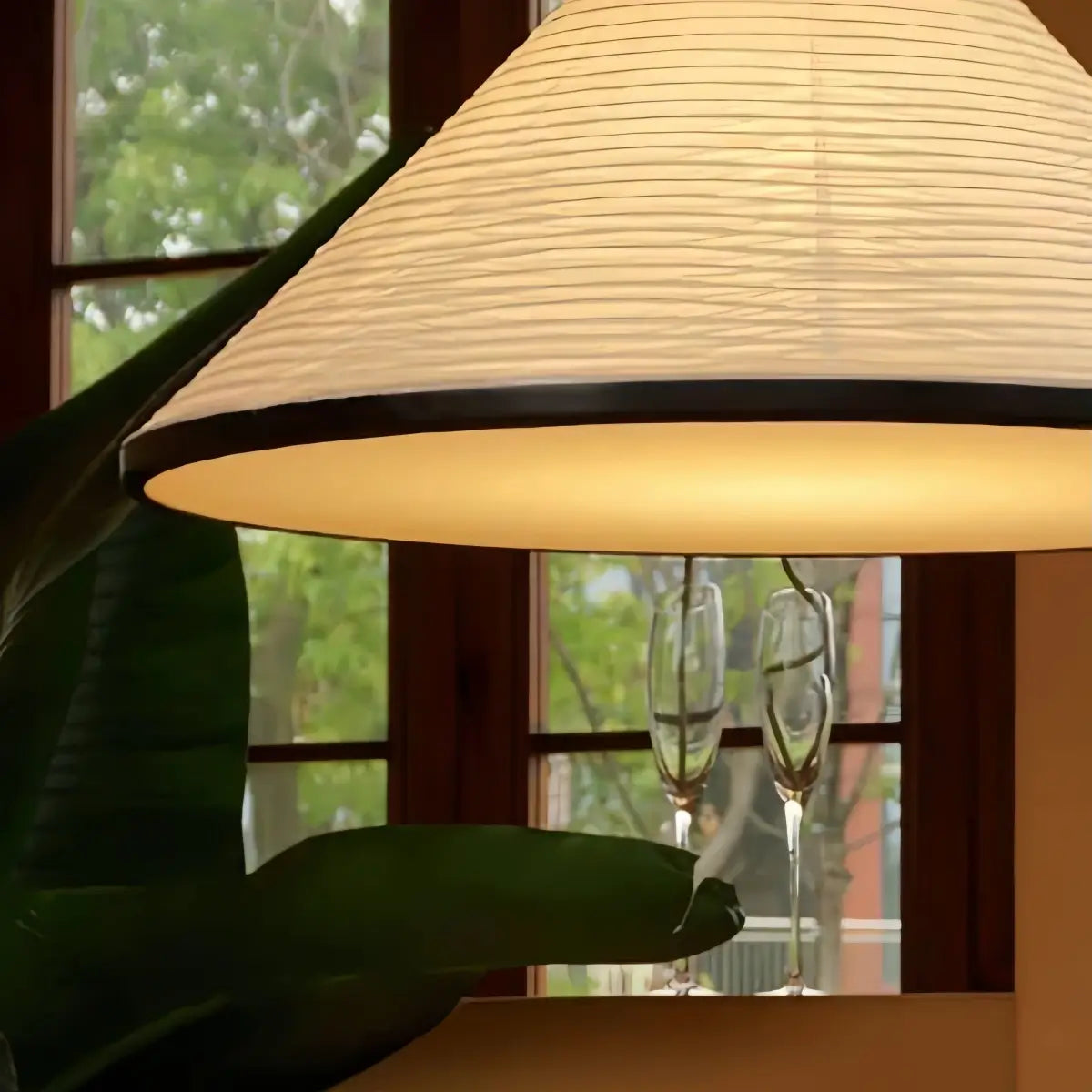 Zenno Wabi-sabi Pendant Light — Metal Frame for Living Room