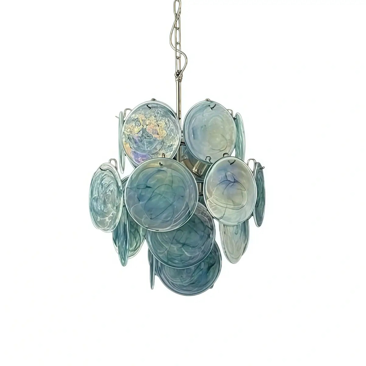 Vetro Art Deco Chandelier -- Dimmable 3-Color Change for _blue