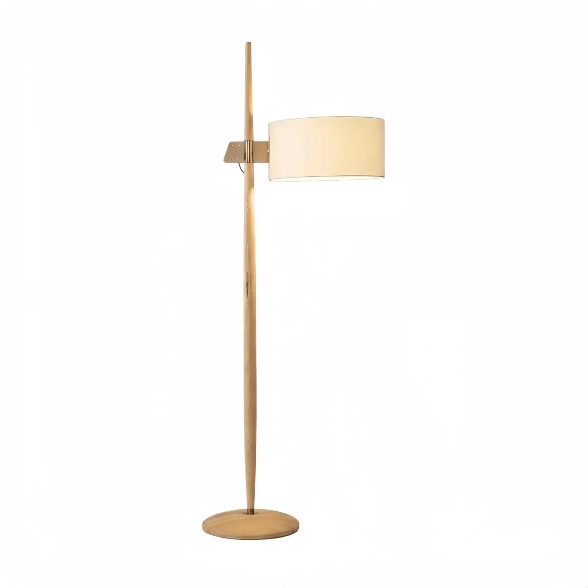 Velora Minimalist Wood Floor Lamp -- Cylindrical for Reading Corner