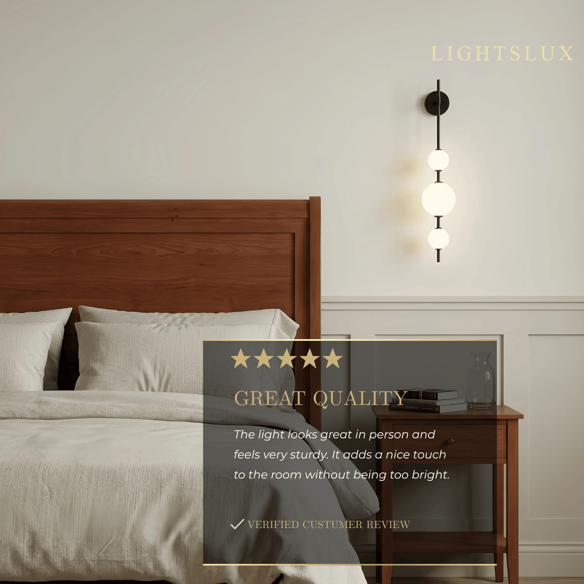 Vivara Modern Alabaster Wall Lamp -- Spheres for Living Room