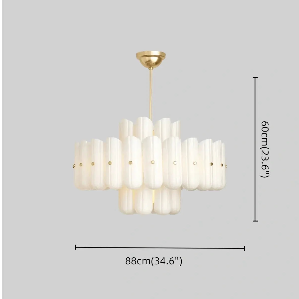 Velora Modern Chandelier - ABS with Built-in LED - Off-white