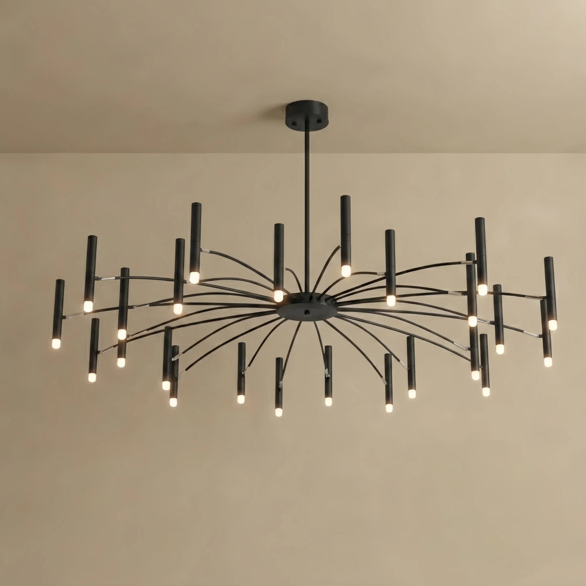 Modern Contemporary Candle Chandelier with Adjustable