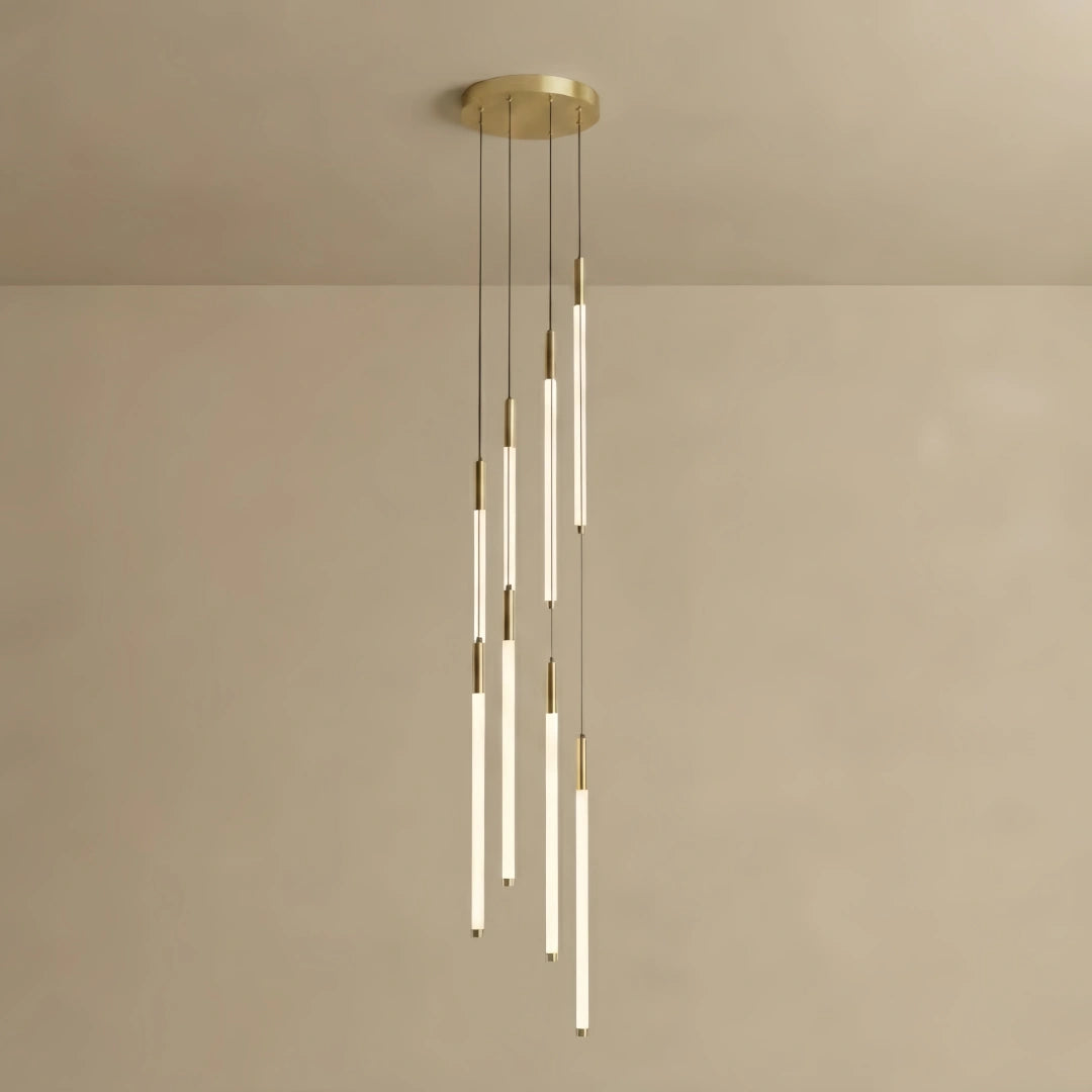 Multi-Tier Modern Chandelier - Waterfall Design for Staircases & High Ceilings