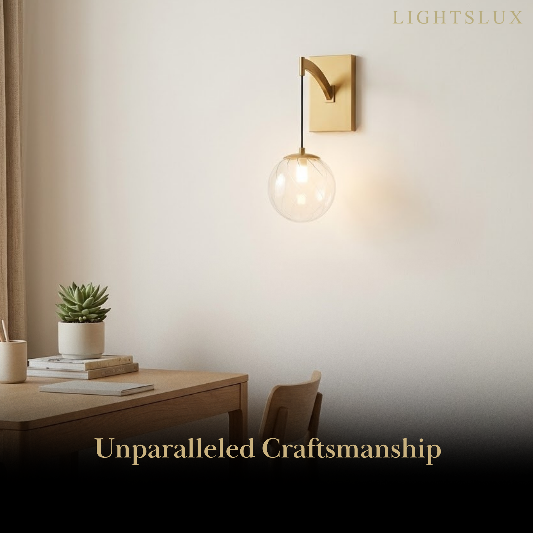 Excelis Modern Gold Globe Wall Sconce – Brushed Gold Finish Modern Elegant Design