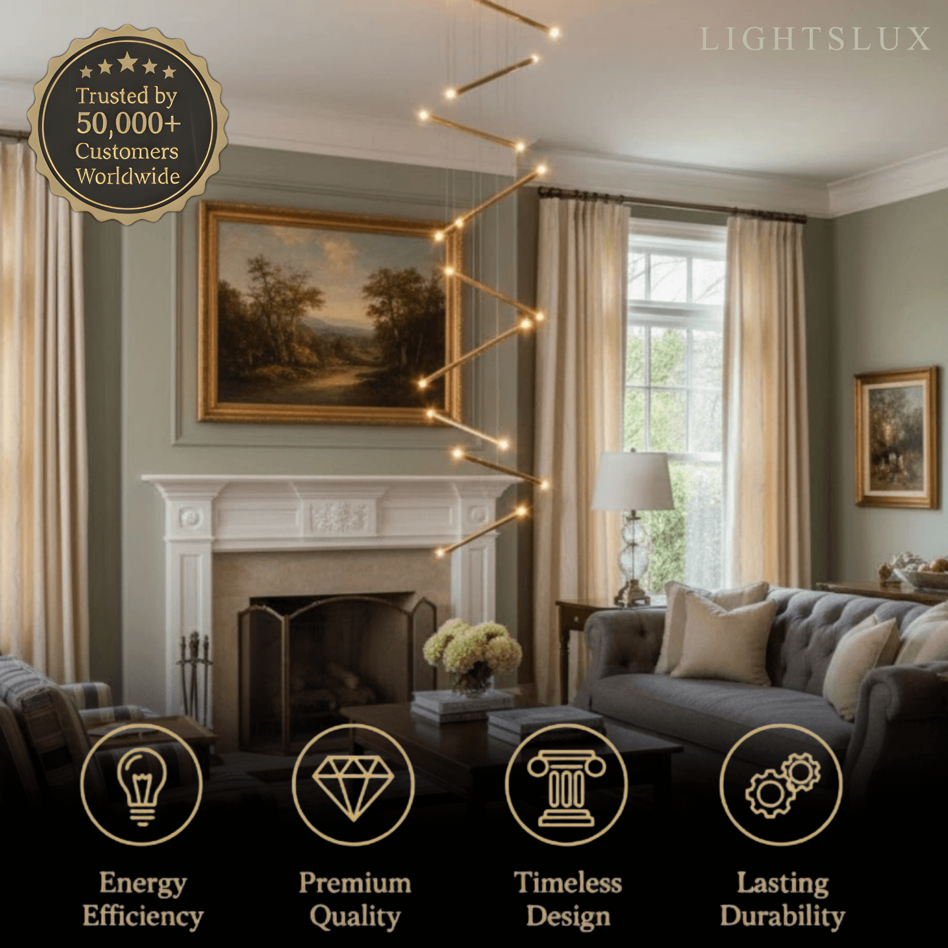 Nebula_Luxury_Flowing_Gold_Chandelier