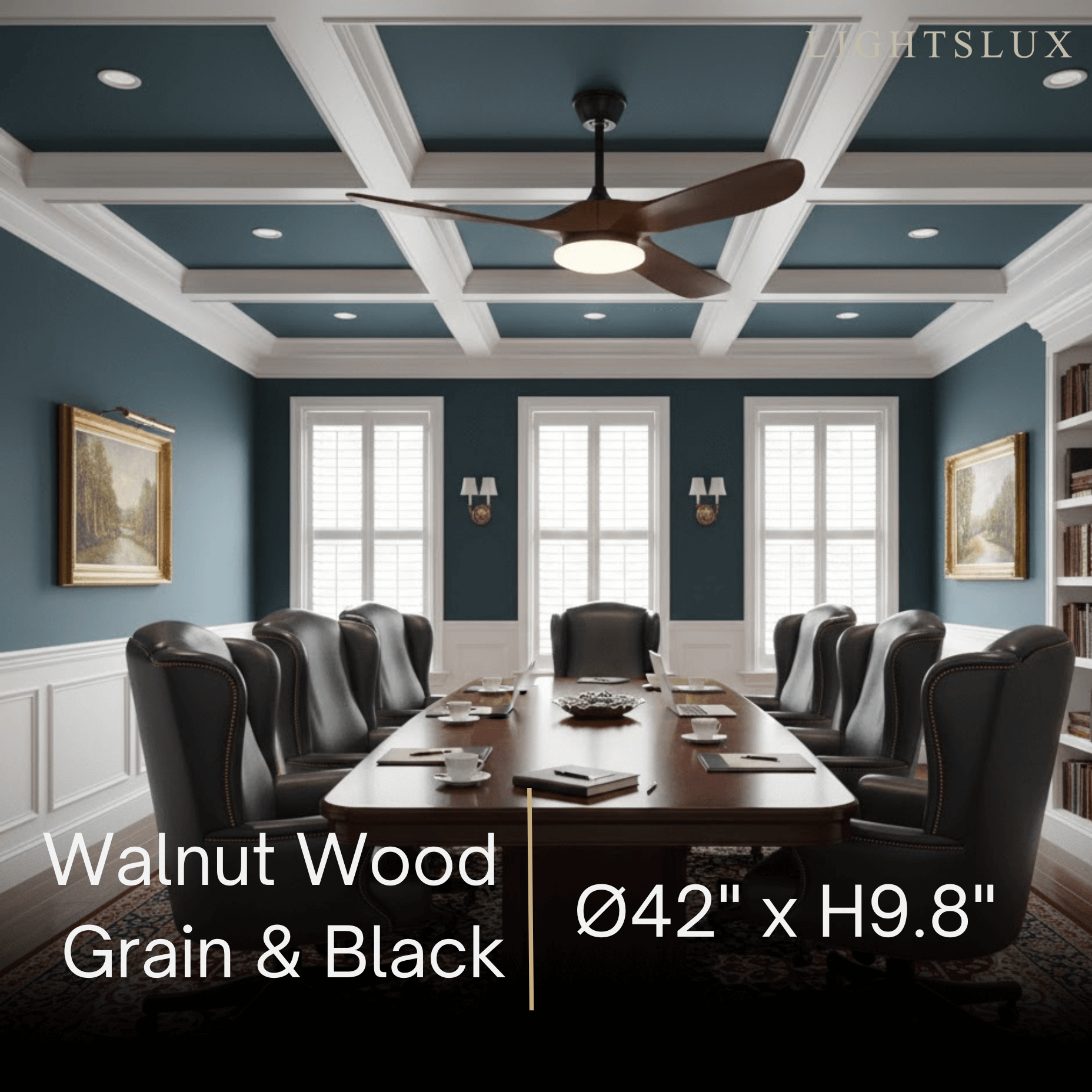 Zenno Modern Wood Ceiling Fan Light