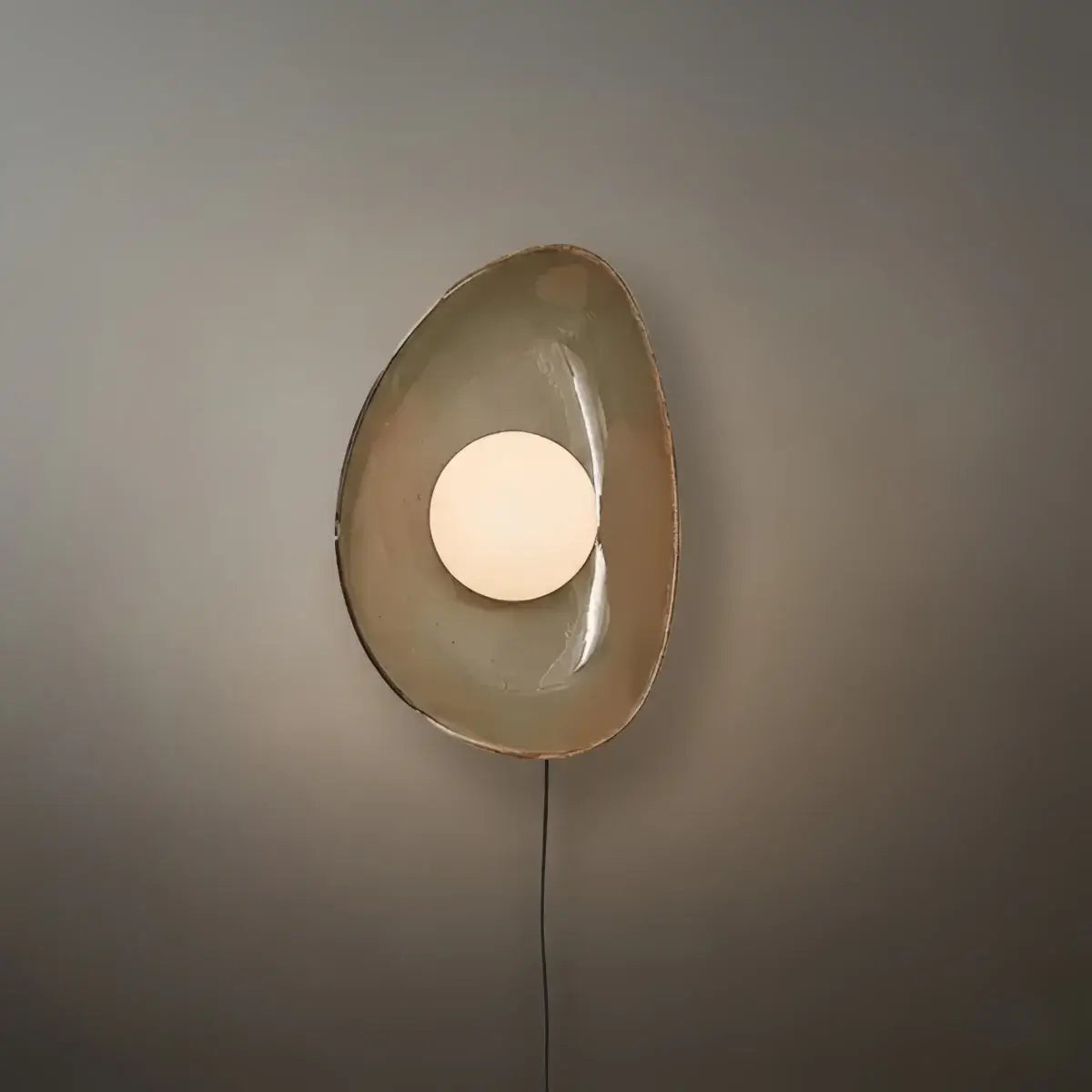 Wall Light — Handcrafted Ceramic & Translucent Glass for Living Room