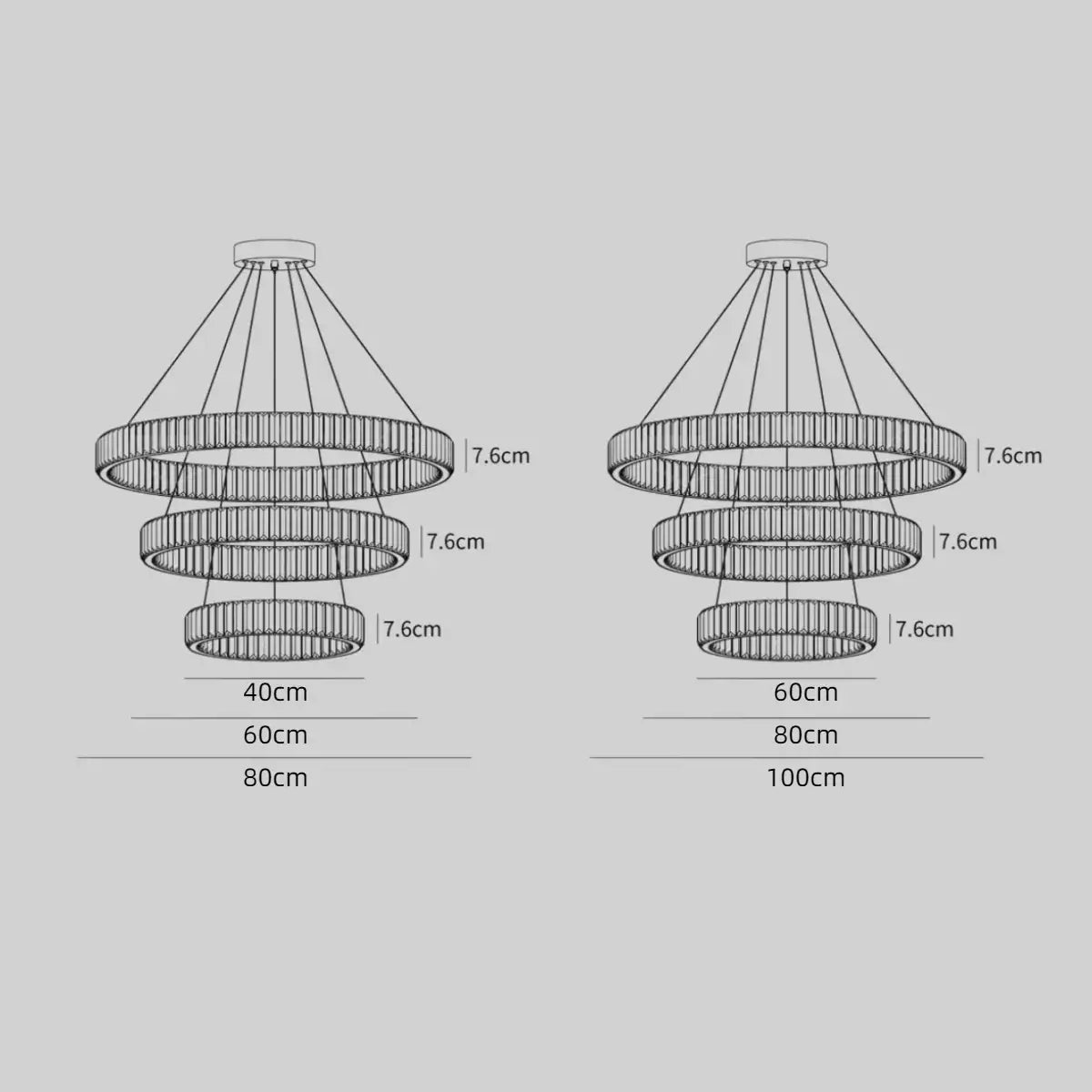 Modern Interlaced Ring Pendant Light