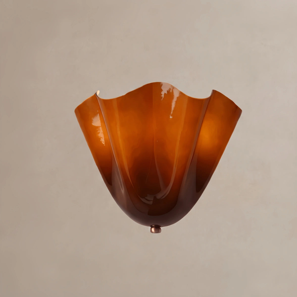 Organic Sculptural Wall Light — Petal-Form Earthy Tone for Bedroom