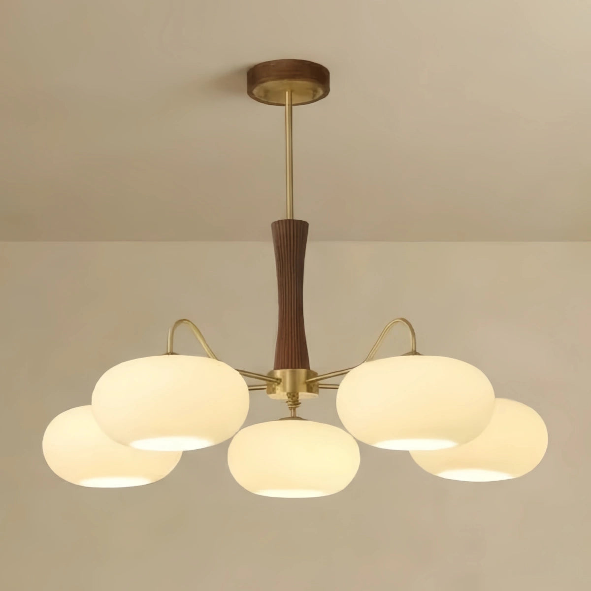 Pendant Light – Mulberry Silk White Globe Ceiling Lamp for Living Room