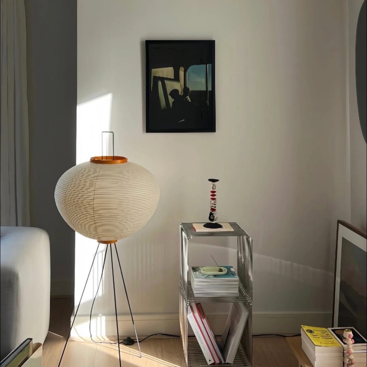 Japanese Floor Lamp – Mulberry Paper Lantern Light
