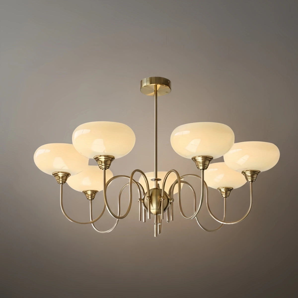 Modern Glass Chandelier – Gold or Chrome Multi-Light Ceiling Lamp