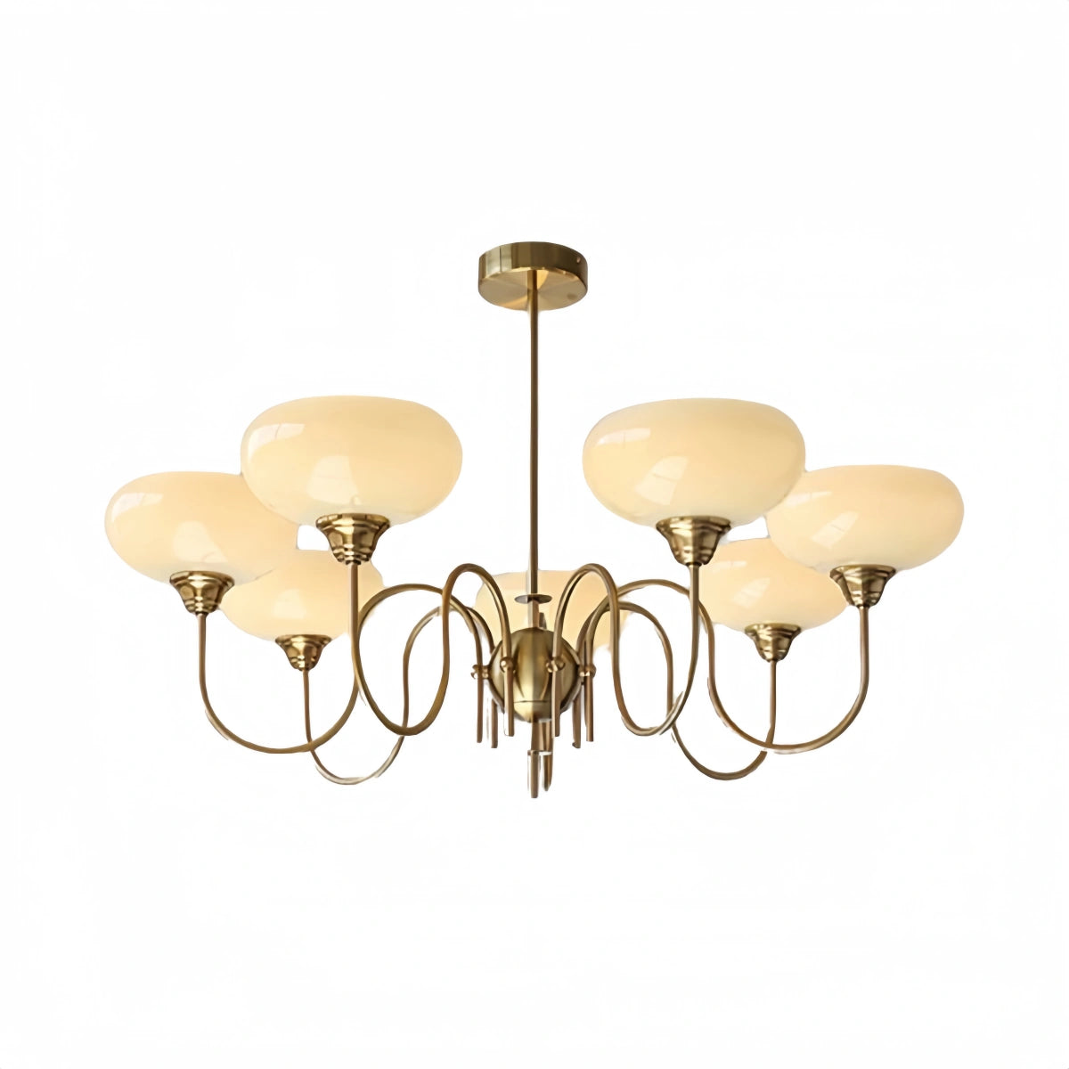Modern Glass Chandelier – Gold or Chrome Multi-Light Ceiling Lamp