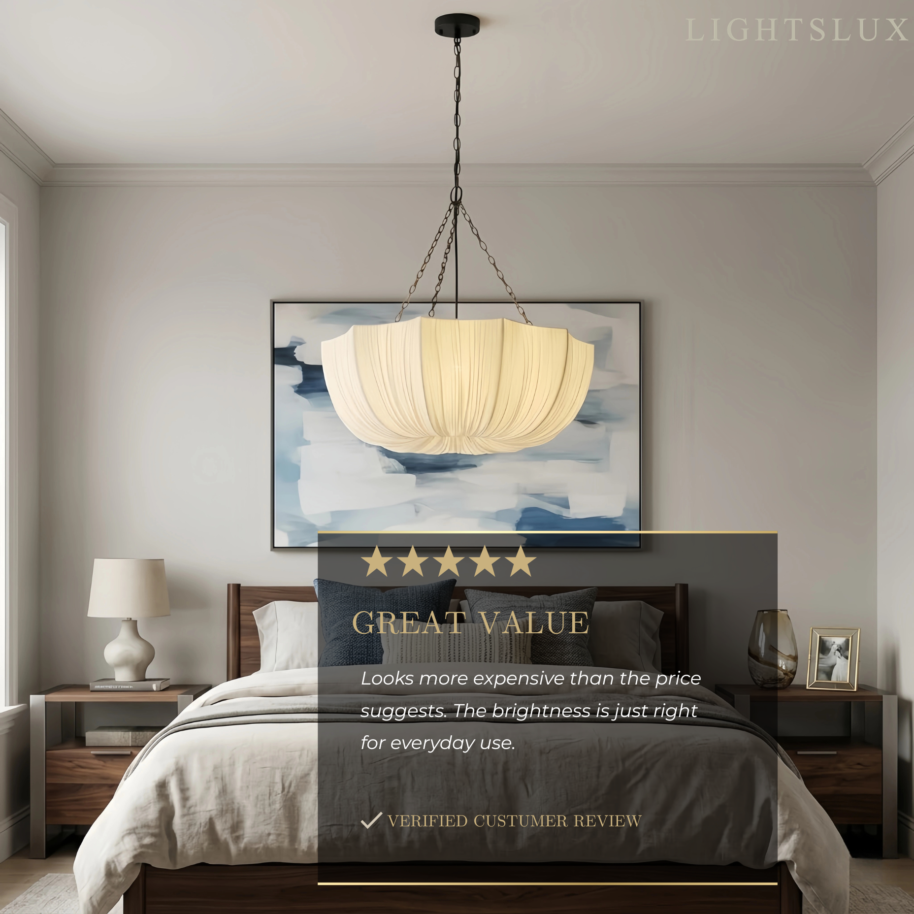 Modern Fabric Pendant Light