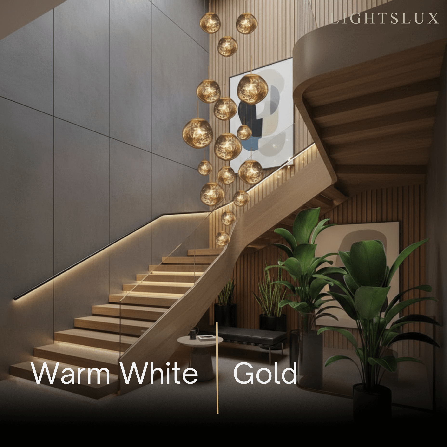 Contemporary Twisted Pendant Lamp — Mirror Finish in 4 Color