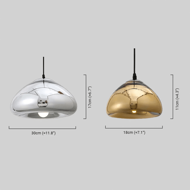 Modern Glass Pendant Light Dimension