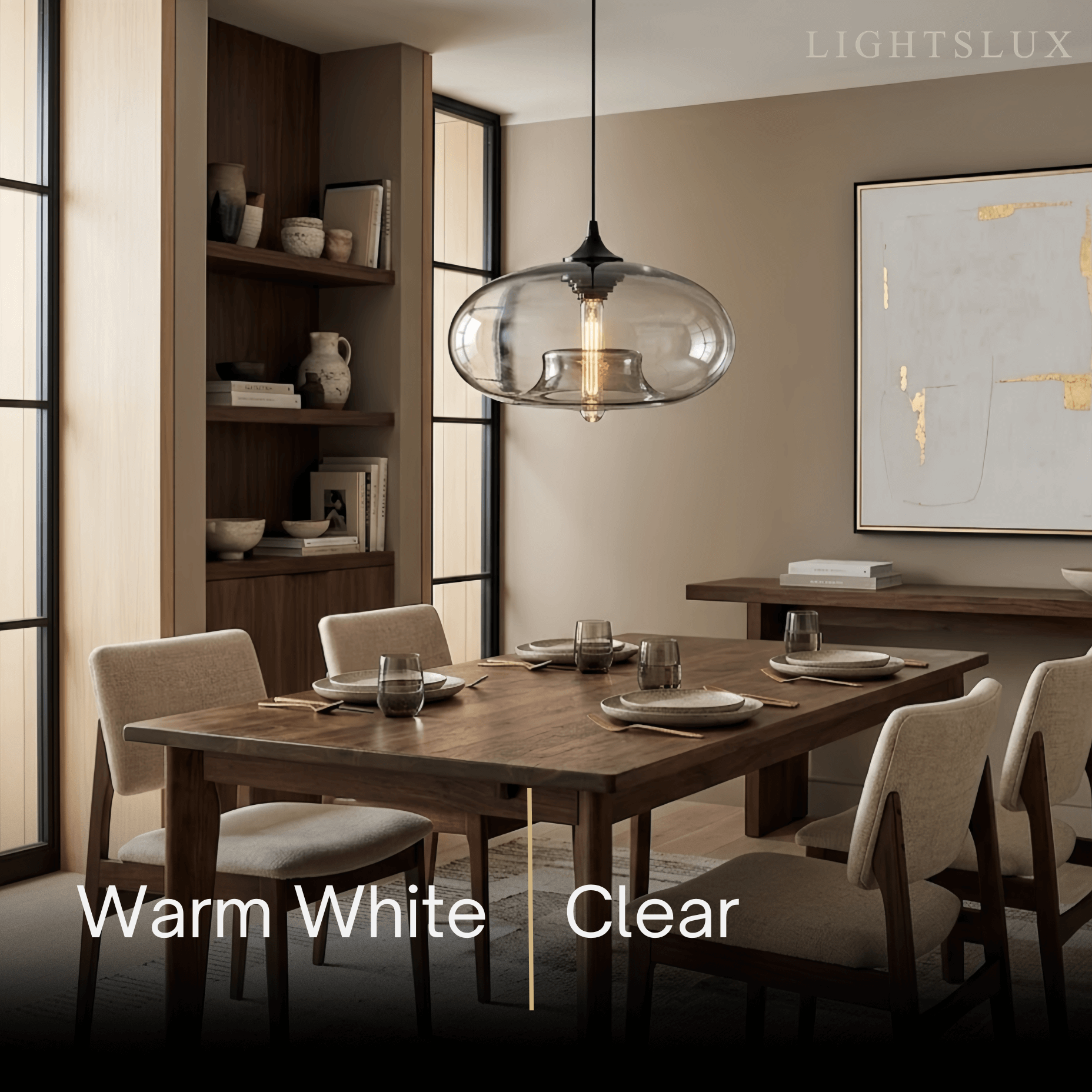 Morandia Modern Glass Pendant Light – Bread-Shaped Kitchen Island Lamp, 5 Colors