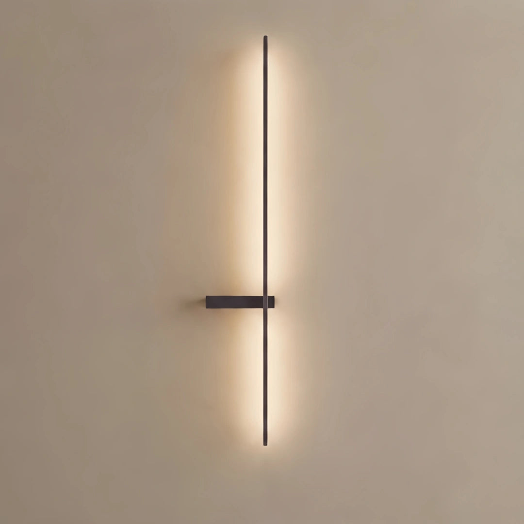 ArcatoMinimalist Linear LED Wall Lamp – Black/White/ Red for Living