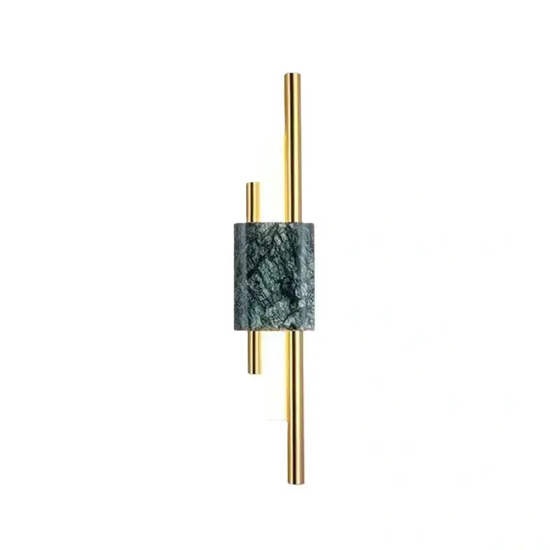 Excelis Modern Cylindrical Wall Lamp – Metal Bedroom Light in Gold/Green/White