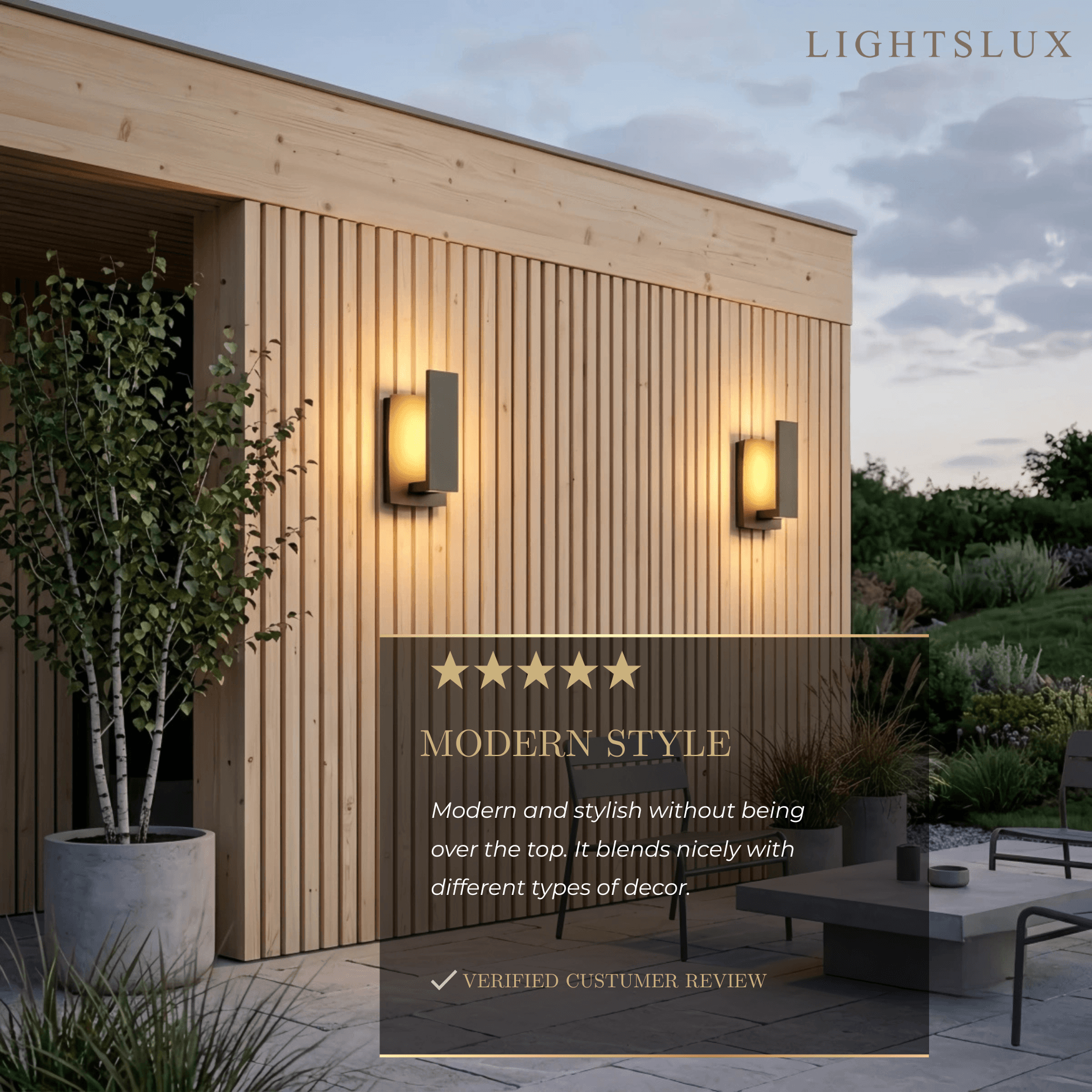 minimalist Wall Lamp--Aluminum Black for Outdoor Courtyard
