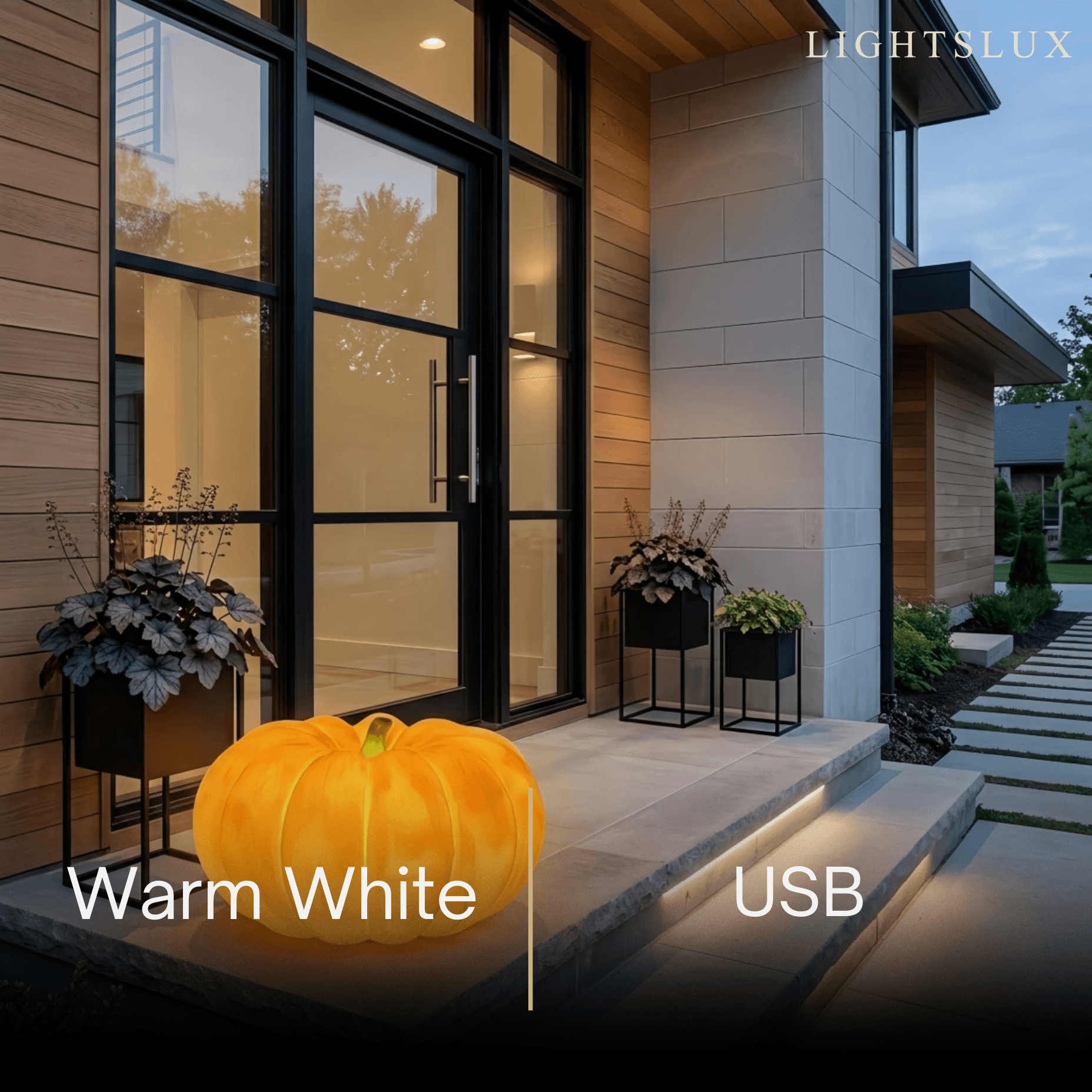 Vivara Farmhouse Pumpkin Floor Lamp-- for Outdoor Courtyard