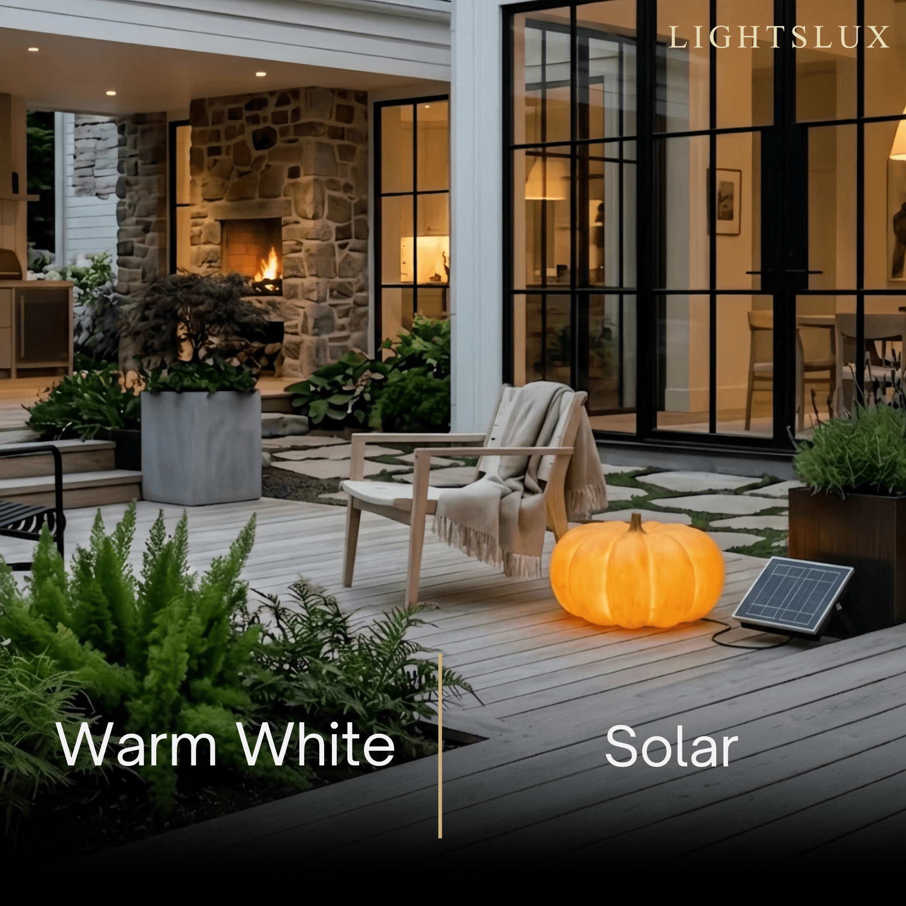 Vivara Farmhouse Pumpkin Floor Lamp-- for Outdoor Yard