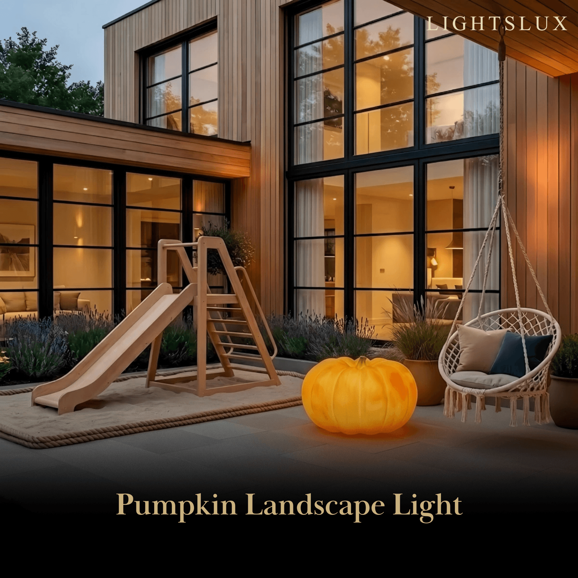 Vivara Pumpkin Floor Lamp--Resin for Outdoor Courtyard