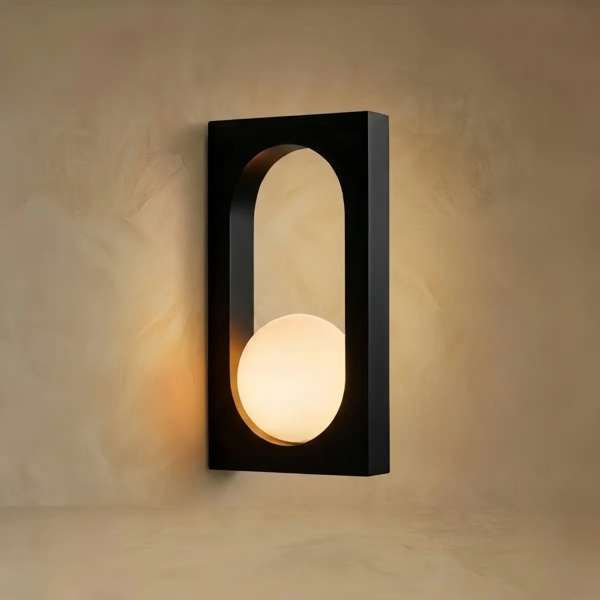 Arcato Modern Outdoor Wall Lamp -- Stainless Steel & PC Black for Patio