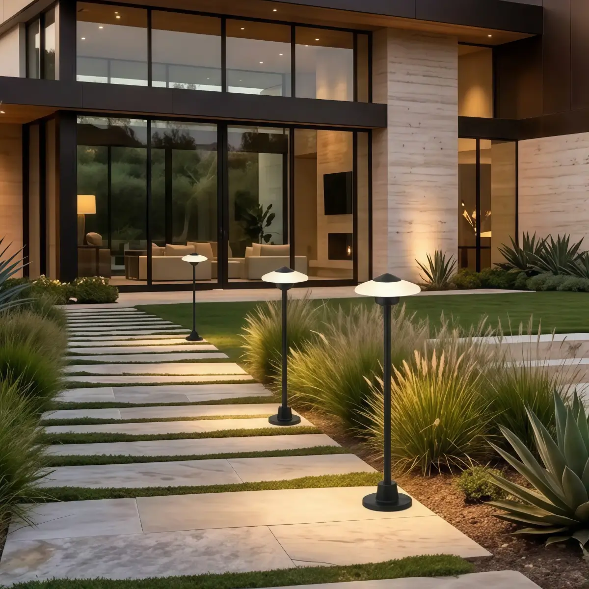 Arcato Minimalist Floor Lamp--AluminumOutdoor Yard