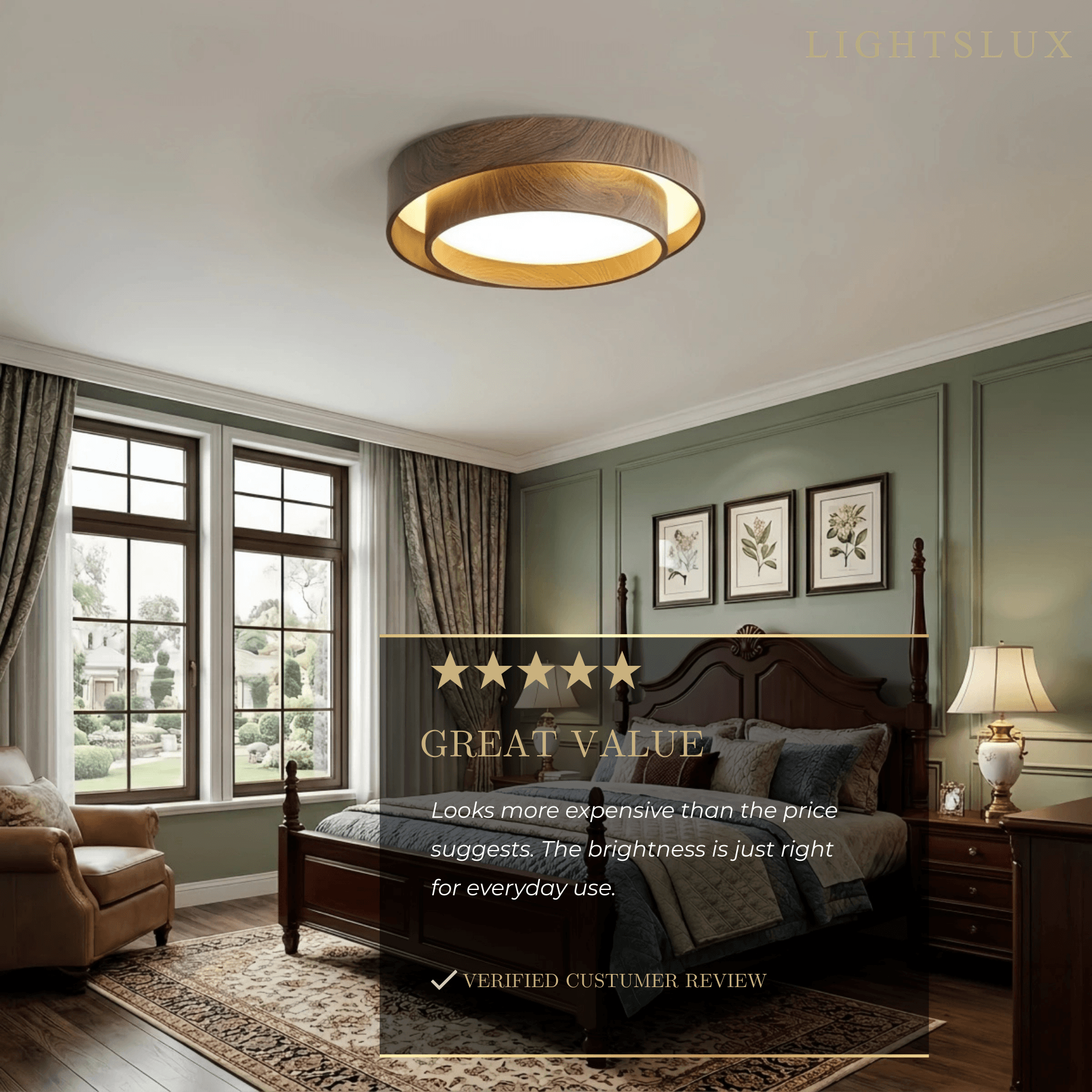 Minimalist Ceiling Light -- Metal & Acrylic