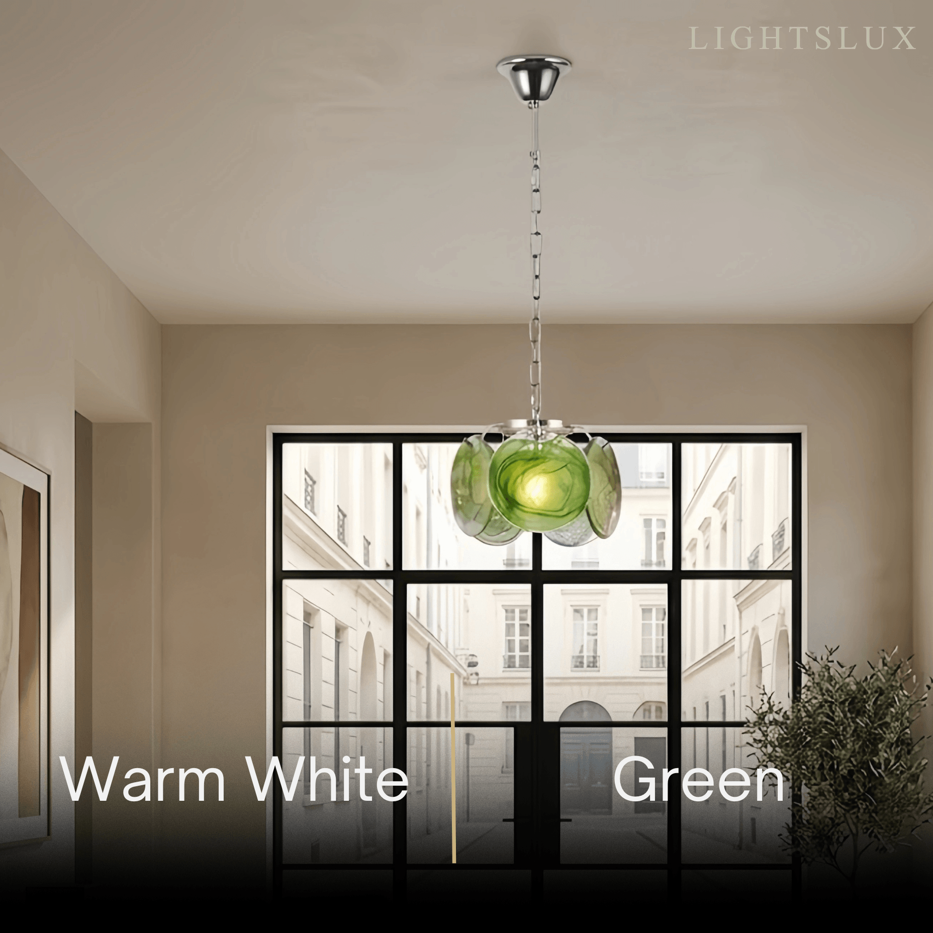 Modern Pendant Light — Hand-Dyed Glass & Metal with Multi-Color