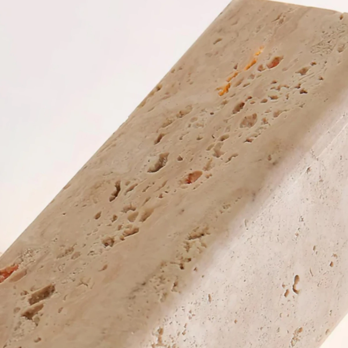 Strata Minimalist Wall Lamp -- Travertine & Wood with 180° Rotatable Design for Bedroom